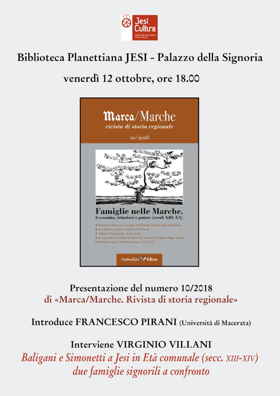 Presentazione di 'Marca/Marche' rivista di storia regionale