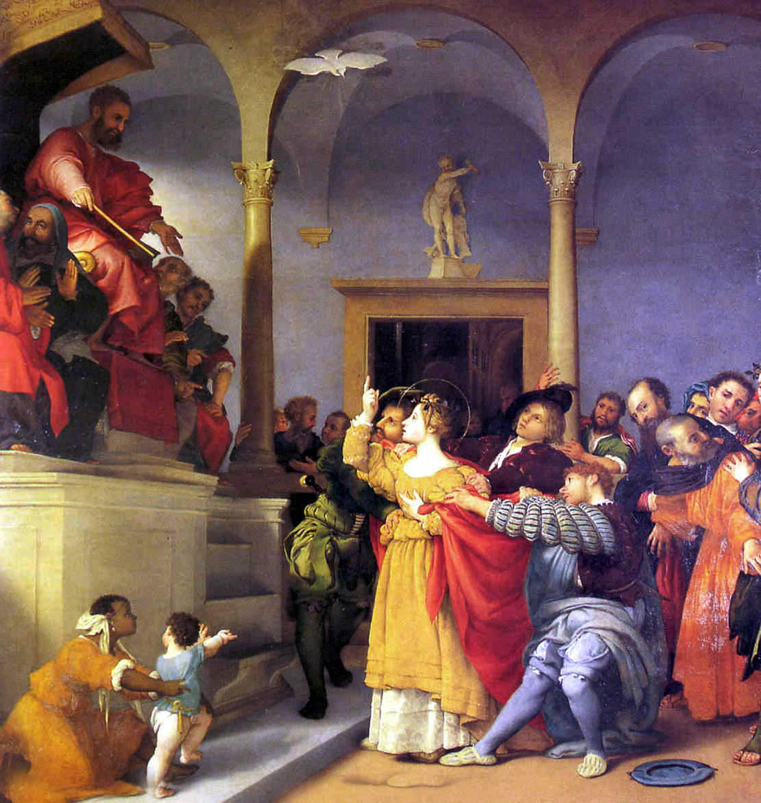 Lorenzo Lotto - Pala di Santa Lucia (1532; ol./tv.; tavolacentrale;Pinacoteca Civica di Jesi)
